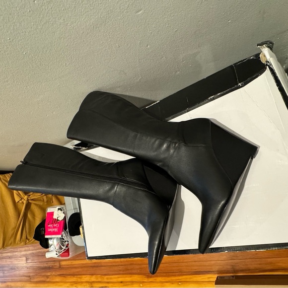 Nine West | Calf Length | Black Wedge Boot | Sz 10.5 - Picture 2 of 6